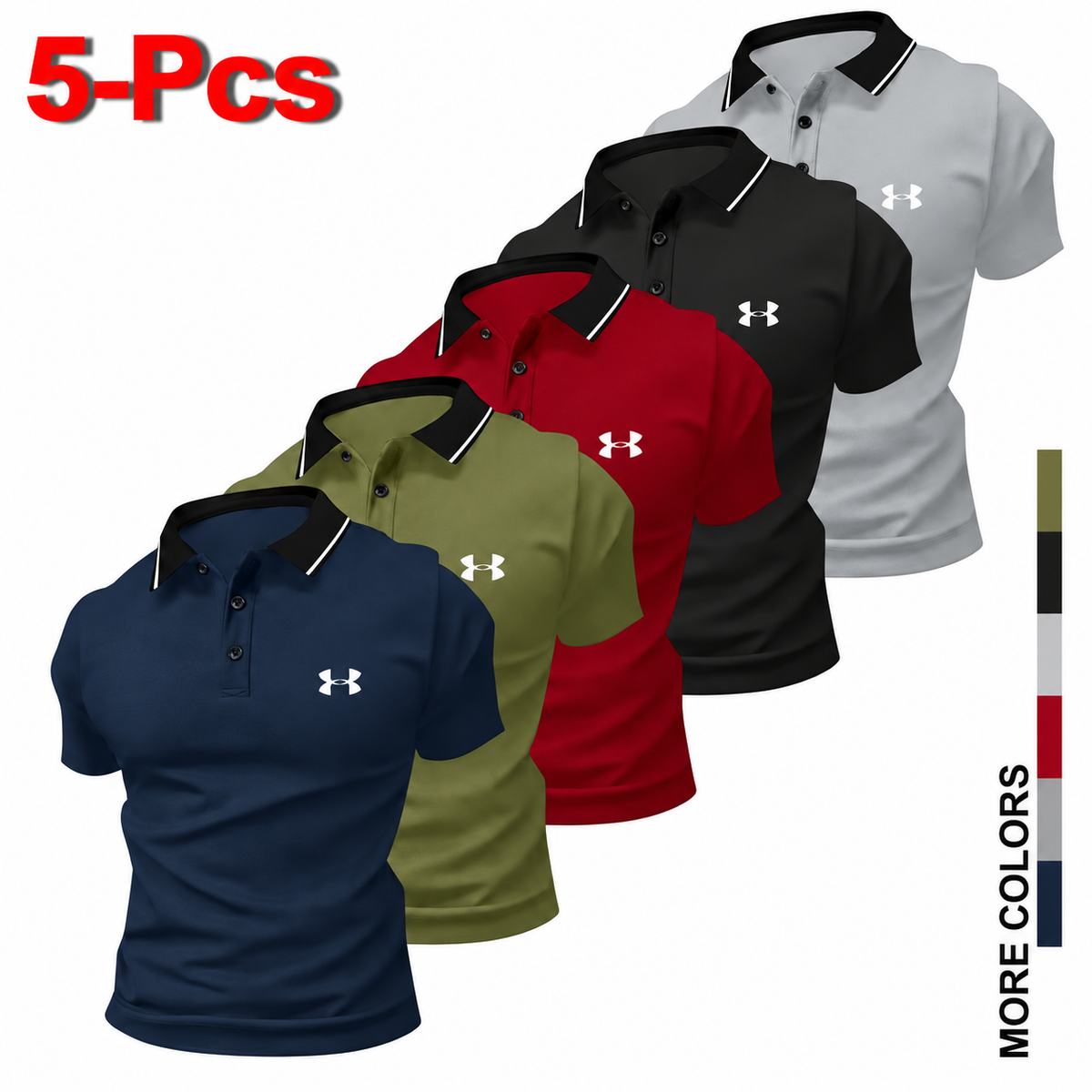 Men's 5-Pcs Polo Shirts Set
