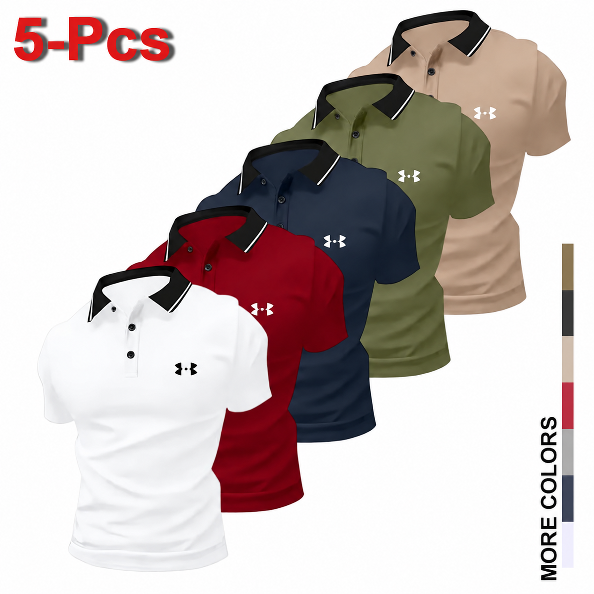 Men's 5-Pcs Polo Shirts Set