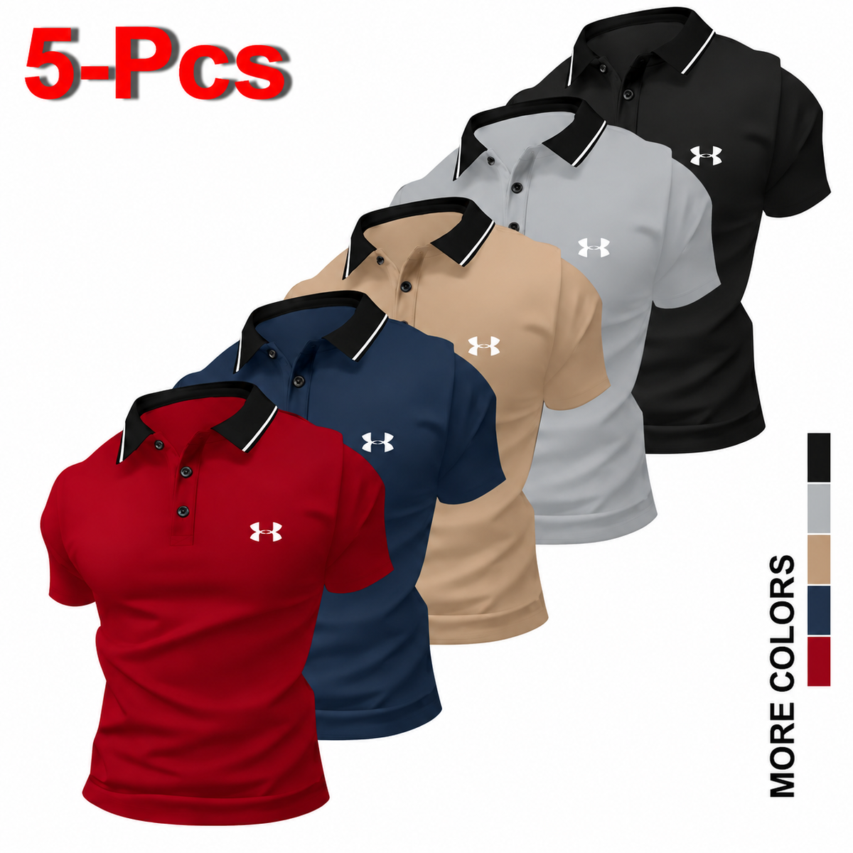 Men's 5-Pcs Polo Shirts Set