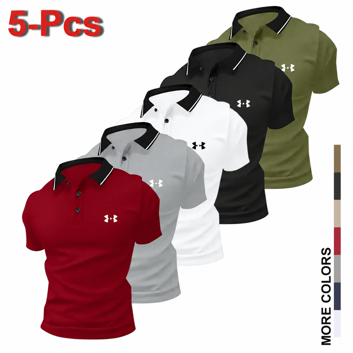 Men's 5-Pcs Polo Shirts Set