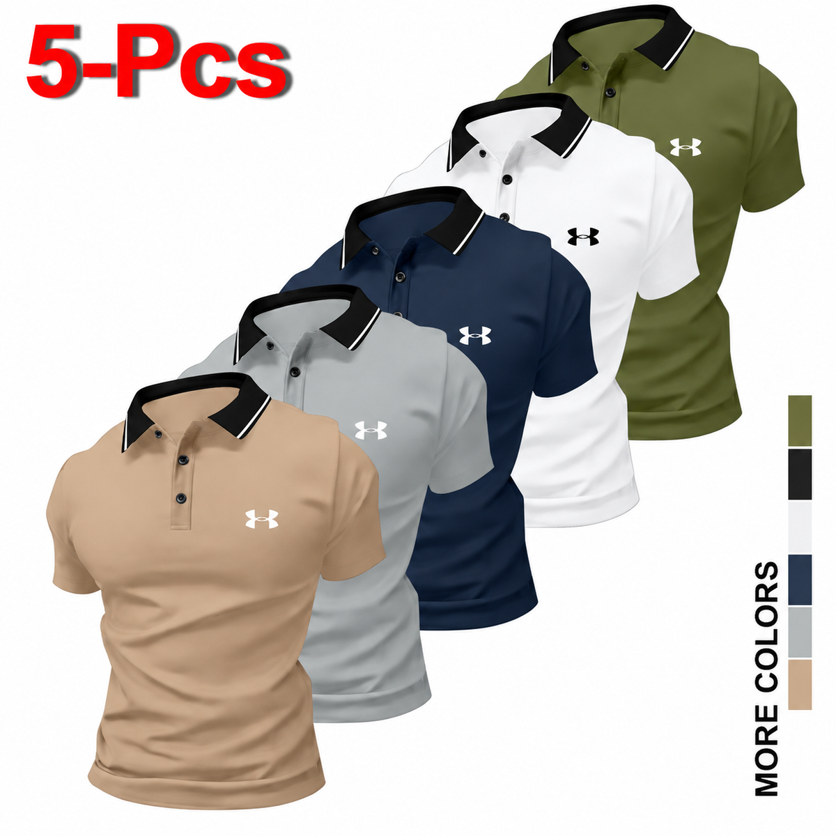 Men's 5-Pcs Polo Shirts Set