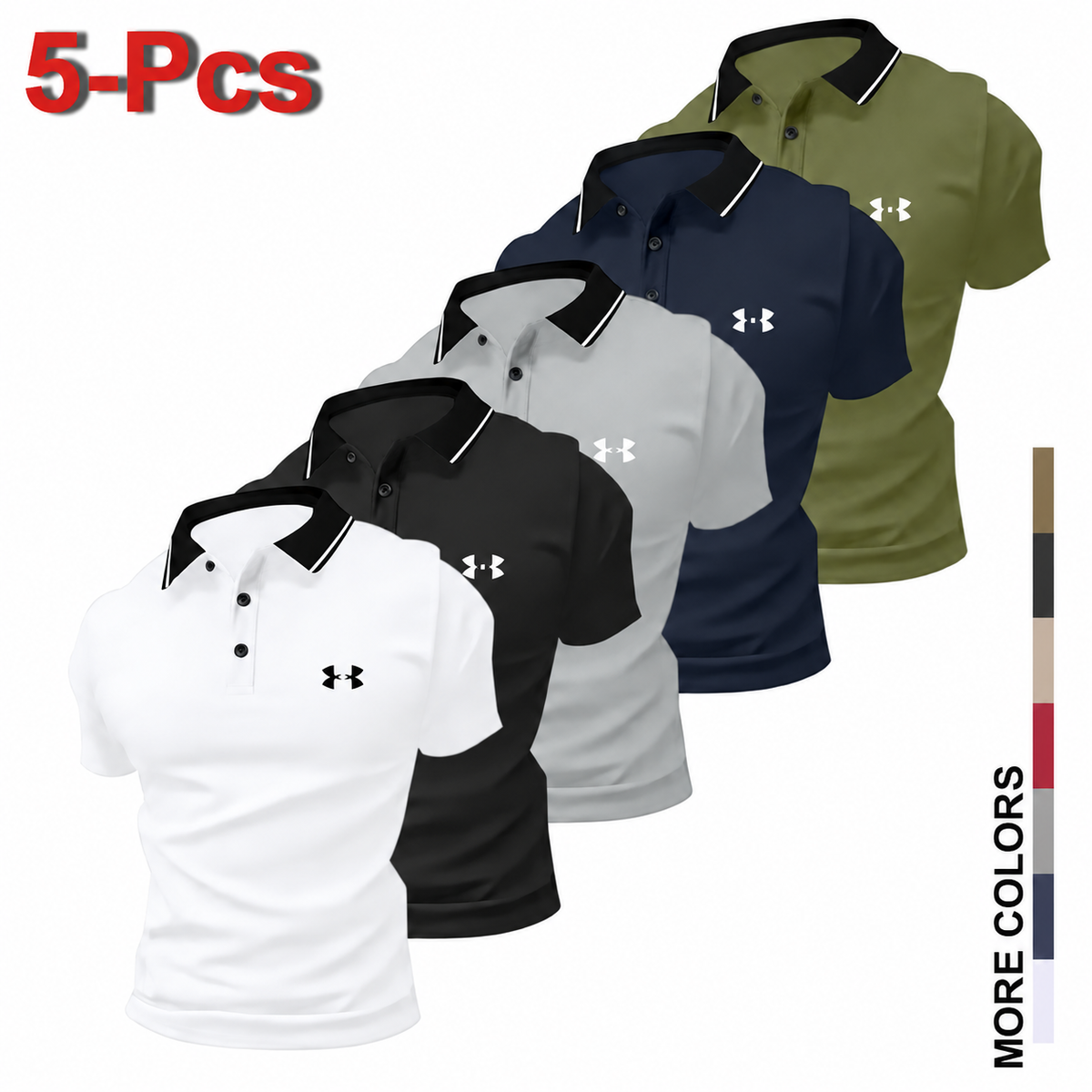 Men's 5-Pcs Polo Shirts Set